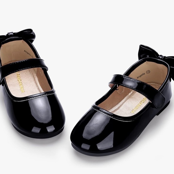 PANDANINJIA sz 5T patent Mary Jane ballet flat with bow and rubber sole - Picture 4 of 10